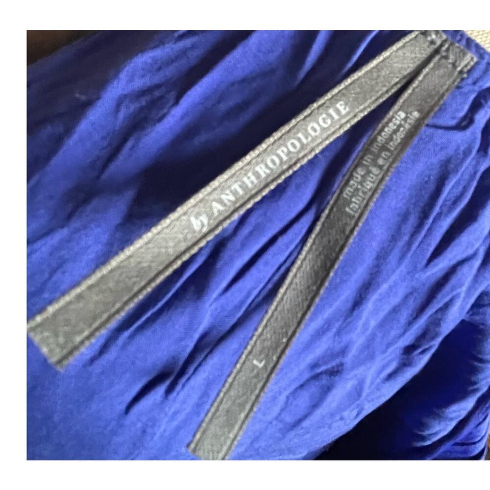 Anthropologie Strappy Halter Side-Slit Maxi Dress in Royal Blue Size Large - Picture 10 of 10